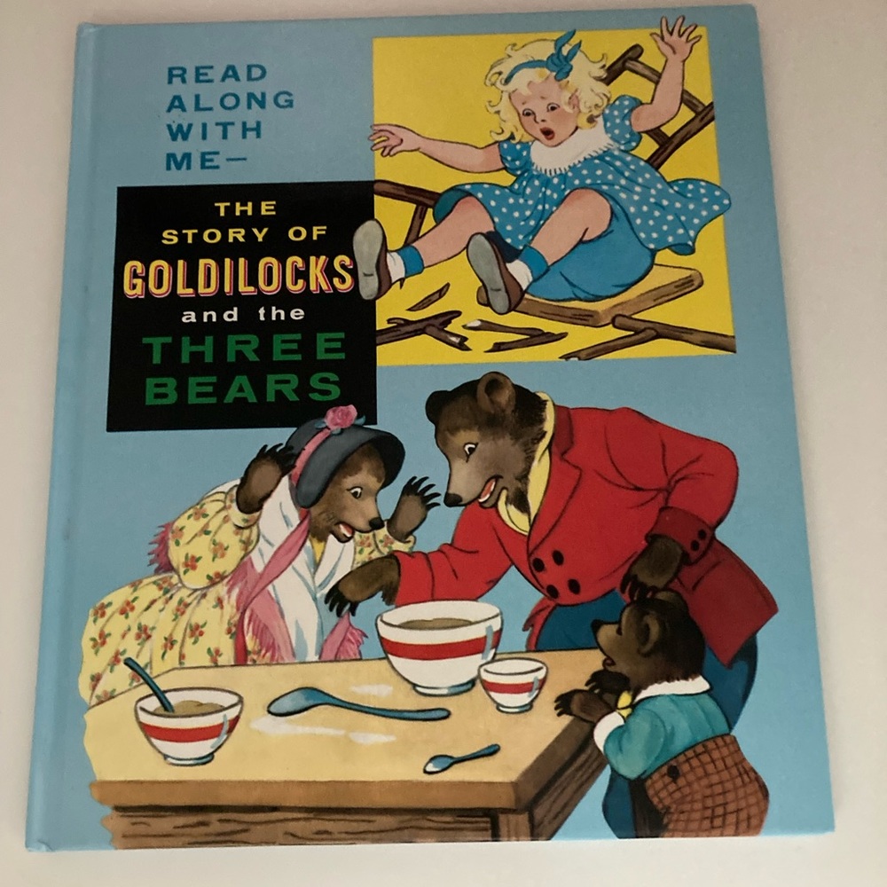 Vintage read along with me children book (Goldilocks & the Three Bears)